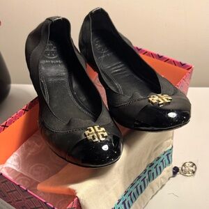 Tori Burch Chelsea Cap Toe Ballet Flats, Fair Condition, Size 6